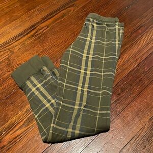 Goat milk Kid’s Green Plaid Pajama Bottoms Size 8